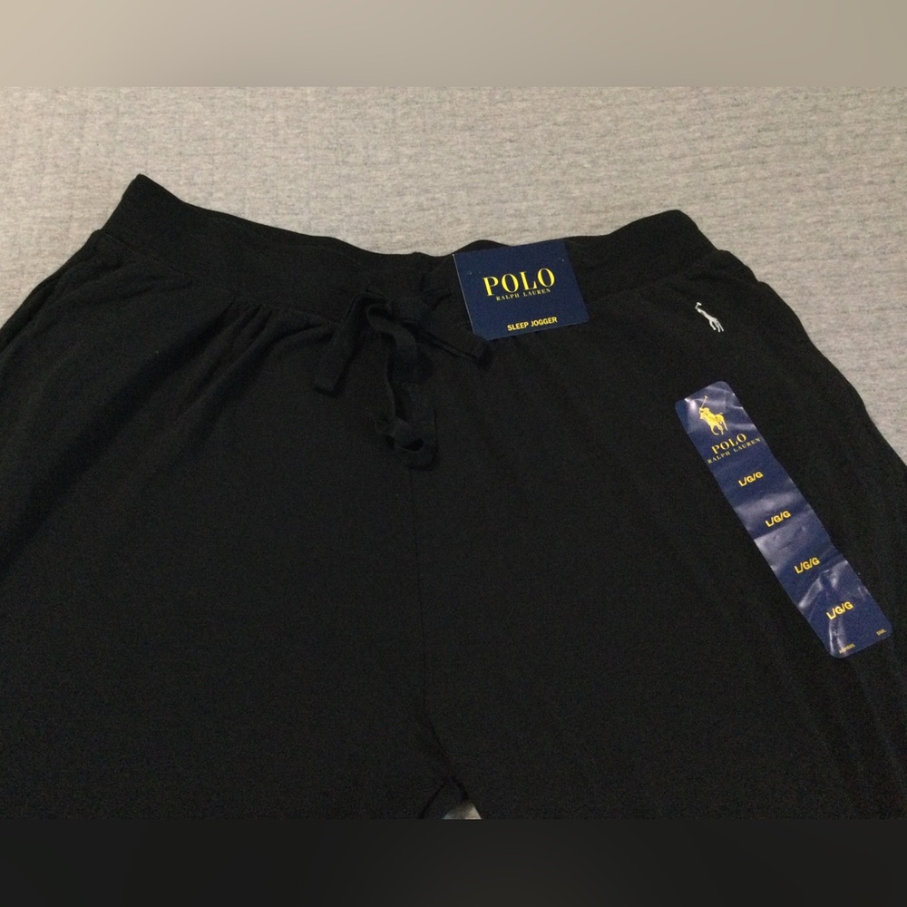 Polo Ralph Lauren Logo Jersey Sleep Jogger Black Size L - Picture 3 of 5